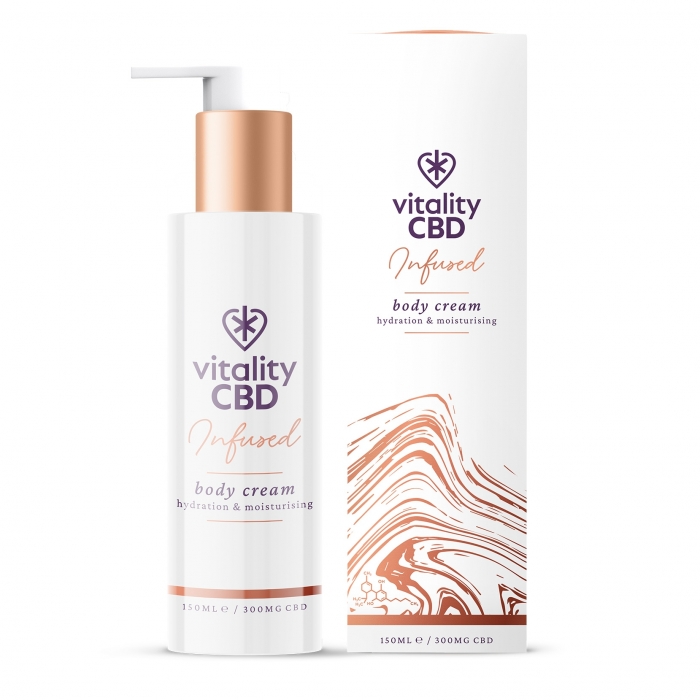 Vitality CBD Infused 300mg CBD Body Cream 150ml - 1