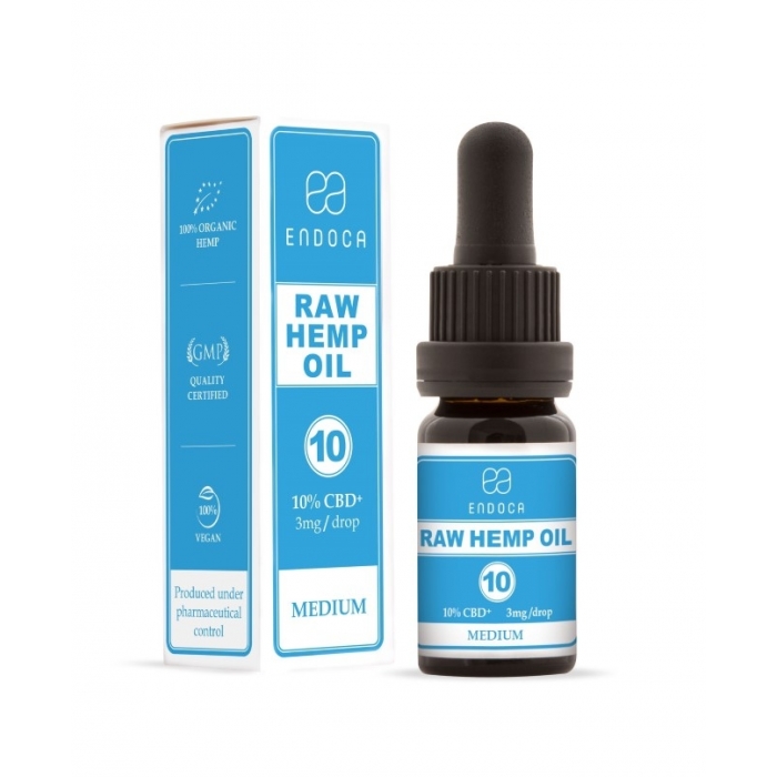 Endoca RAW Hemp Oil Drops 1000mg CBD+CBDa (10%) - 1