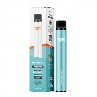 Cool Menthol Vape Pen 500mg CBD+CBG (ready to use)