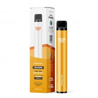 Mango Ice Vape Pen 500mg CBD+CBG (ready to use)