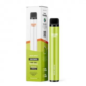 Sour Apple Vape Pen 500mg CBD+CBG (ready to use)