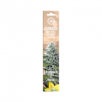 Dry Cannabis Leaves & Vanilla Incense Sticks