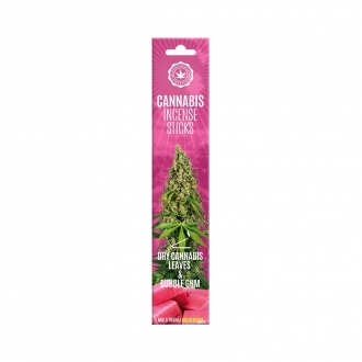 Dry Cannabis Leaves & Bubble Gum Incense Sticks